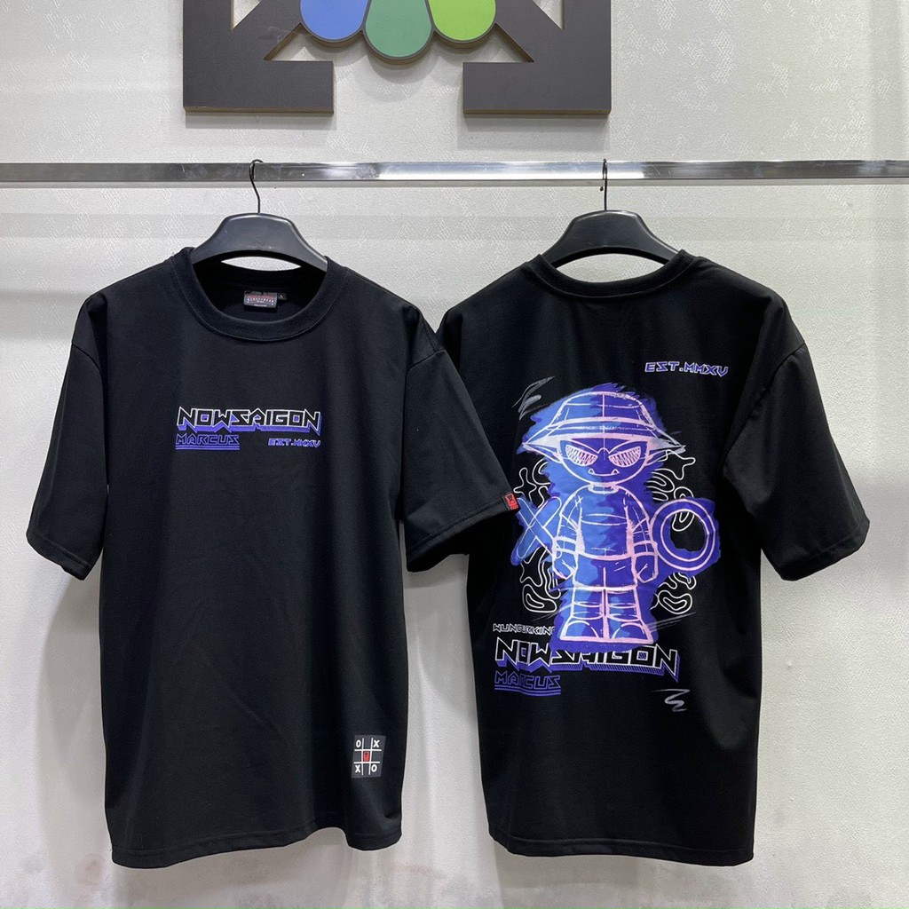 Áo thun NOWSAIGON MARCUS WUNDERKIND TEE Đen-Xanh unisex nam nữ form rộng | BigBuy360 - bigbuy360.vn