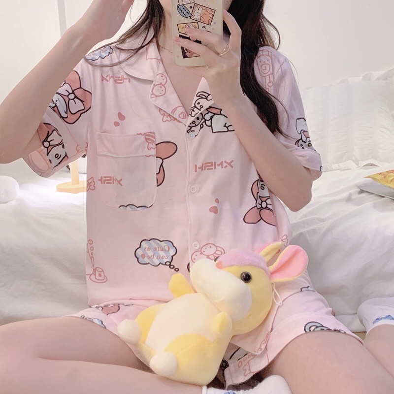 Set đồ ngủ pyjama hoạ tiết Mymelody hồng pastel hàn quốc