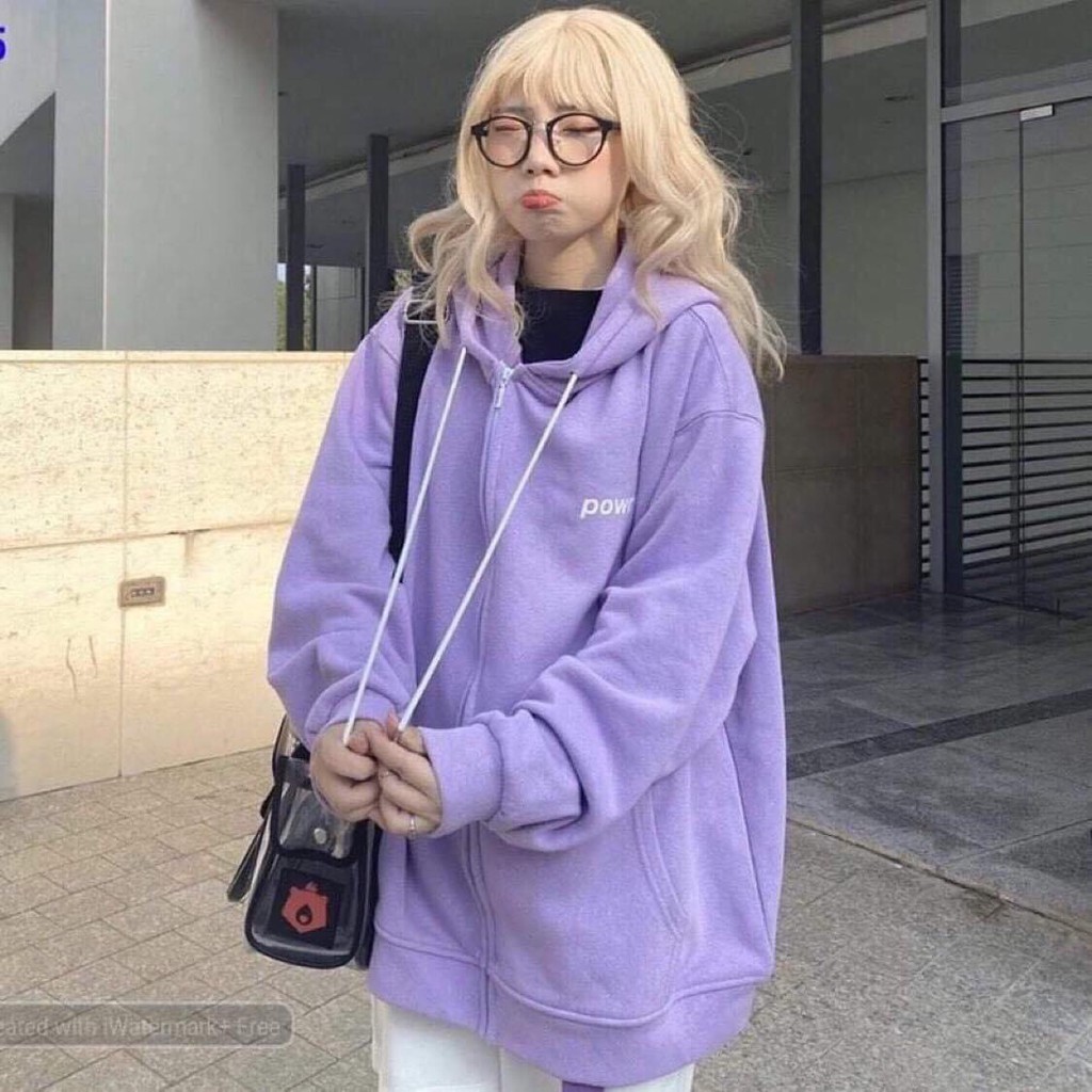 Áo Khoác Hoodie Nỉ Cho nam Cho nữ và Cặp Đôi Có 6 Màu,Form rộng Unisex POWER có dây kéo Ulzzang