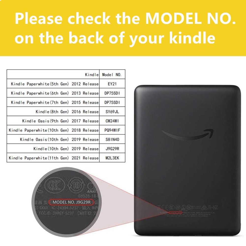 Ốp Máy Tính Bảng Từ Tính Mỏng Cho Kindle Paperwhite 5/6/7th Kindle Paperwhite DP75SDI Prior to 2018