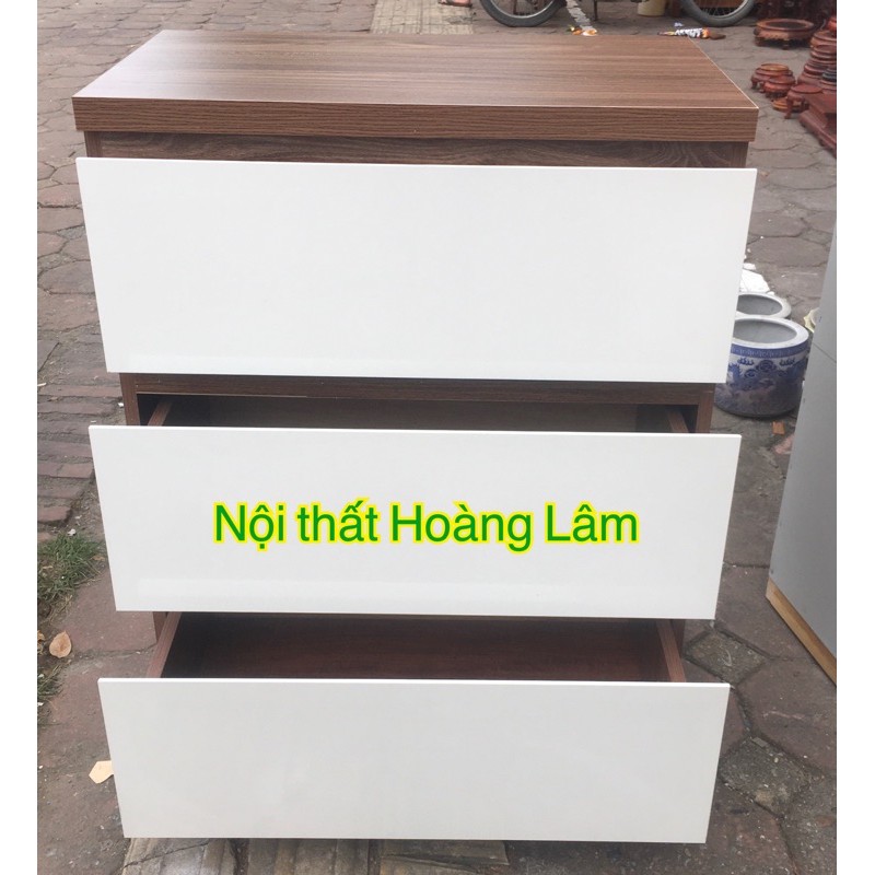 Tủ 3 ngăn kéo gỗ công nghiệp tay âm