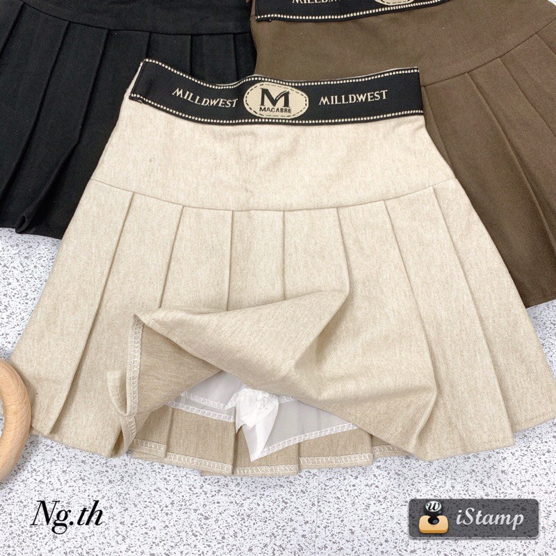 Chân váy dạ xếp li cạp chữ | BigBuy360 - bigbuy360.vn