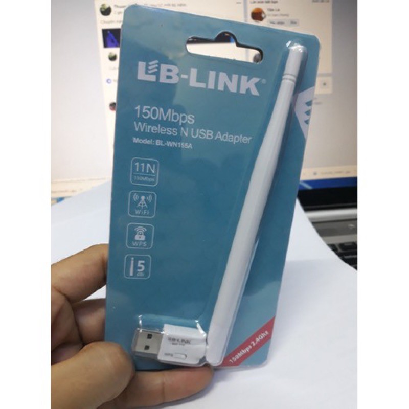 Usb thu wifi Link BL 155 - thu sóng wifi từ xa qua kết nối Usb dành cho Laptop, Pc cực nhạy - Máy Tính TT