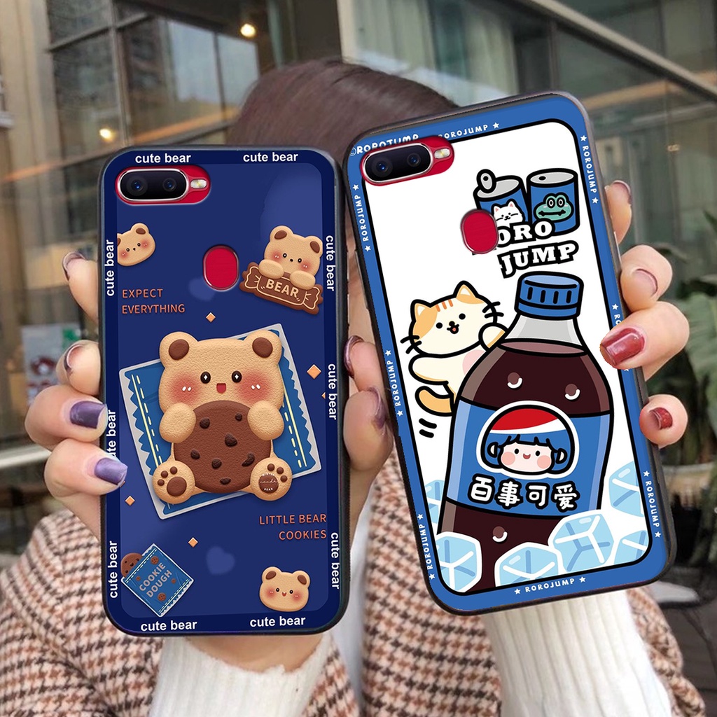 Ốp lưng Oppo A5S/ A7 / F9 / A12 in hình 3D GẤU cute be@r, soda, happy day cực hot ,thời thượng