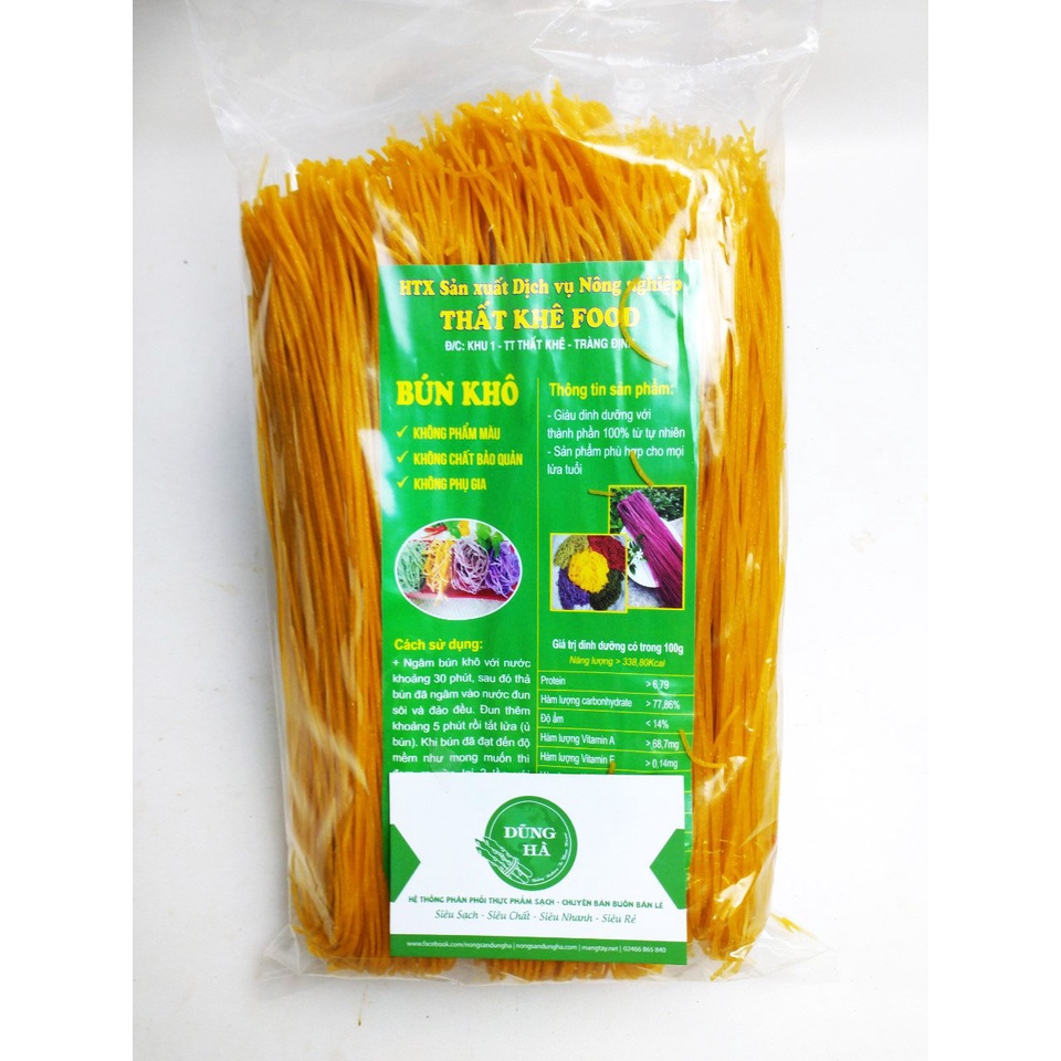 Bún khô rau củ tự nhiên - bún gấc/chùm ngây/lá cẩm/khoai/ngô/gạo/đậu biếc/gạo lứt