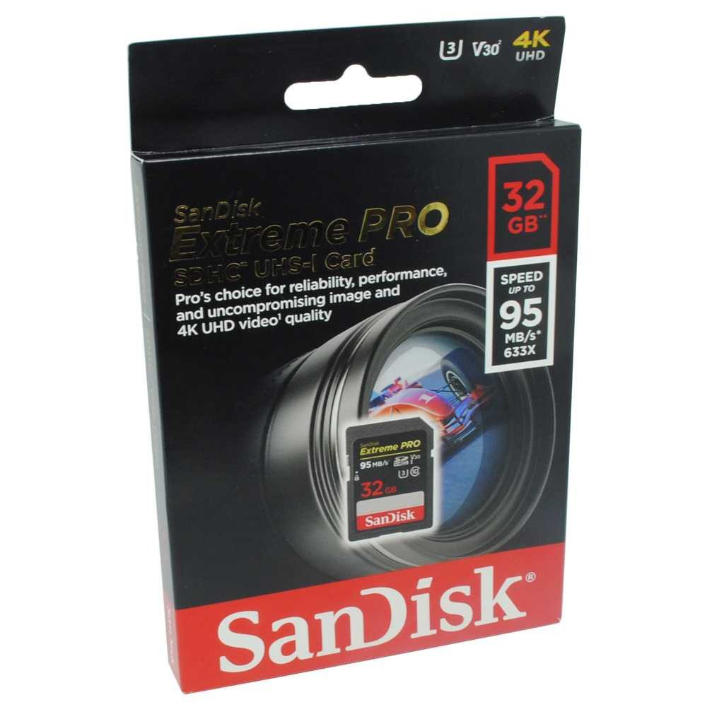 Thẻ Nhớ Uhs-i U3 Class 10 4k (95mb / S) 32gb Hiệu Sandisk