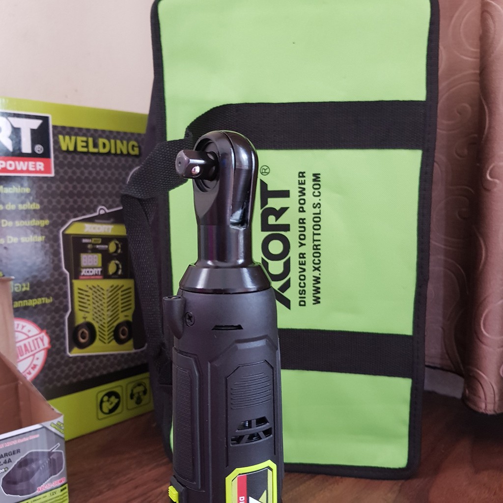 Máy siết ốc-Máy siết bulong góc Kèm 2 Pin 12V XCORT
