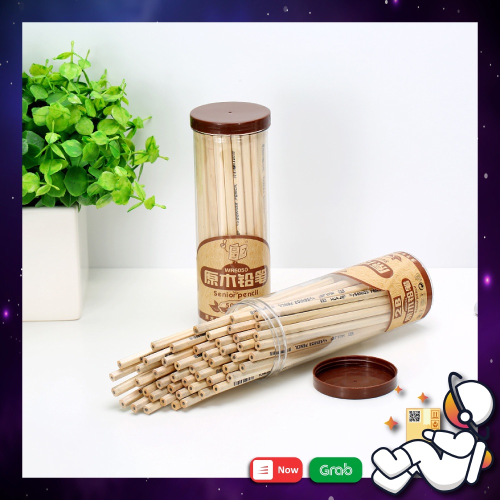 Hộp 50 bút chì gỗ lục giác 2B | HB cao cấp SENIOR PENCIL