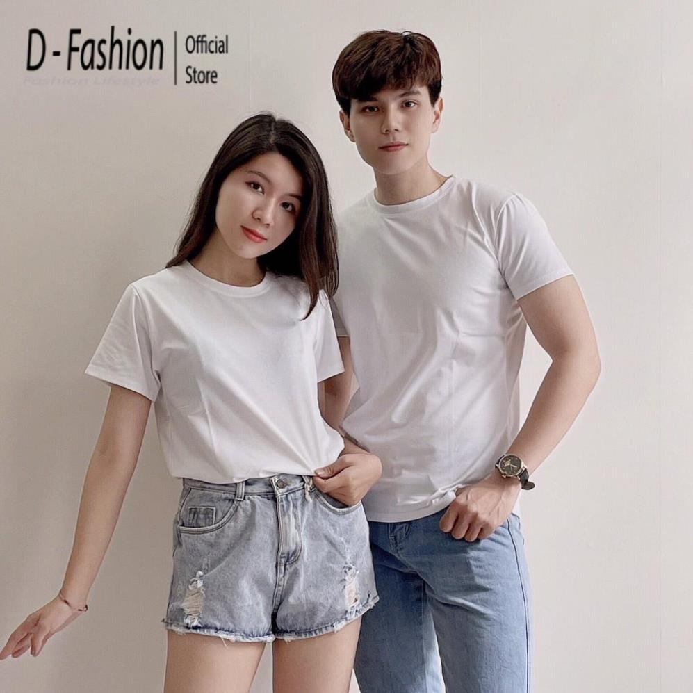 Áo phông Nam Nữ-Áo thun cổ tròn cotton co giãn - ĐỦ SIZE 40-75 KG -thời trang giá rẻ trơn nhiều màu đen trắng ghi
