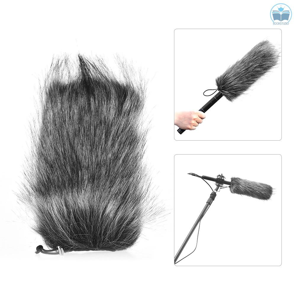 Universal Professional Microphone Furry Windscreen Flexible Mount Fur Windshield for Rode VMGO Video Mic GO, VideoMic Pr