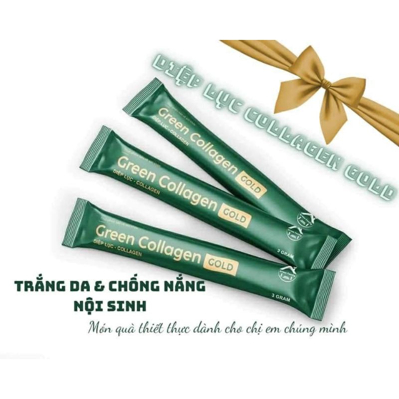 Diệp Lục Collagen gold hộp 30 gói