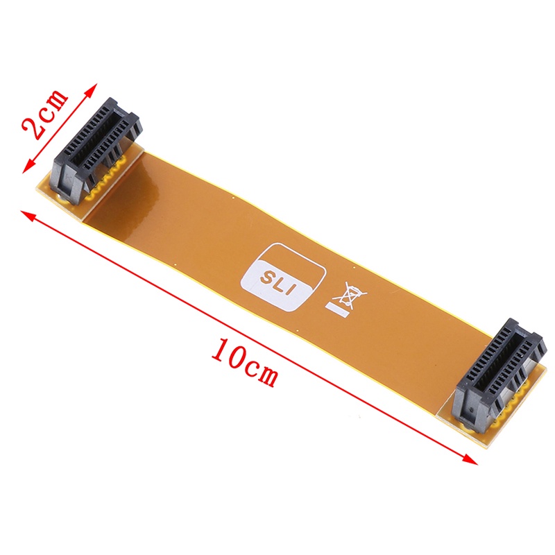 DSVN 1Pc Flexible 80mm SLI Bridge PCI-E Cable Video Card Connector