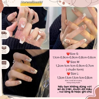 Nailbox ,10 móng úp thiết kế đính đá.