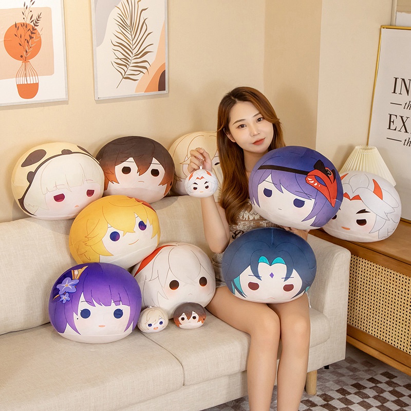 CÓ SẴNGối nhồi bông hình bánh bao nhân vật Genshin Impact tùy chọn xinh xắn Gấu bông plushie mochi Genshin Impact mềm mại cute game anime