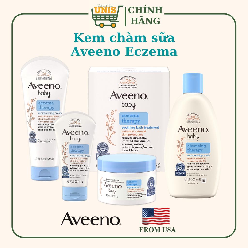 [NHẬP MỸ - AUTH - ĐỦ BILL] Kem Chàm - Sữa Tắm Chàm - Bột Tắm Chàm - Dưỡng Da AVEENO Baby Eczema cho bé từ sơ sinh