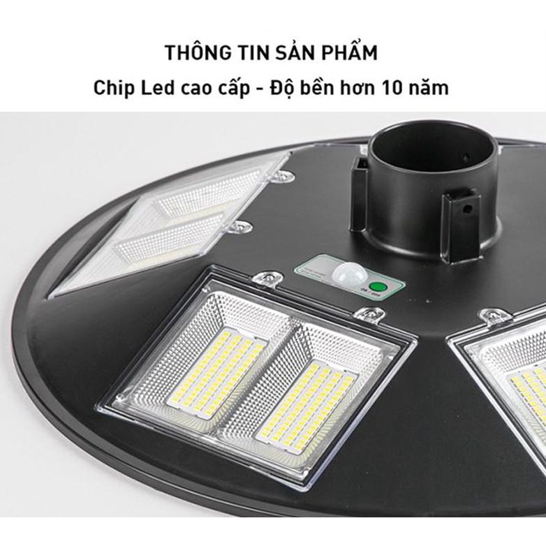 Đèn năng lượng mặt trời KITAWA hình đĩa bay UF1500 10 Khoang 500W; Bảo Hành 1 Năm, Chống nước IP65