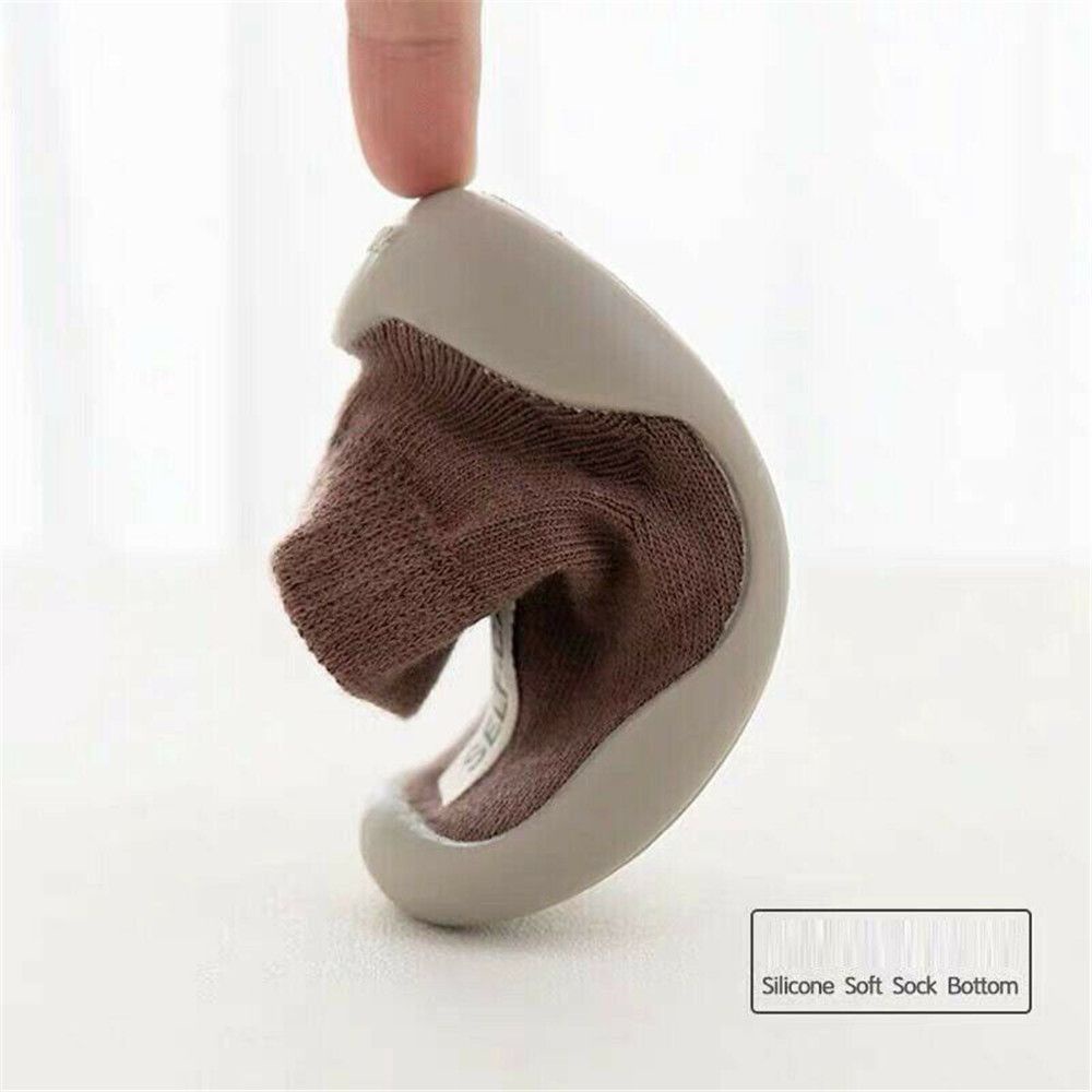 Giày vớ cotton mềm chống trượt giữ ấm mùa đông cho bé 6-30 tháng tuổi