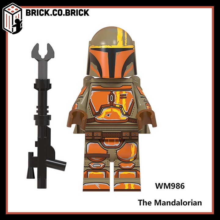 Minifigure Star Wars Đồ chơi Lắp ráp Chiến Tranh Giữa Các Vì Sao Mô hình Mandalorian WM6092