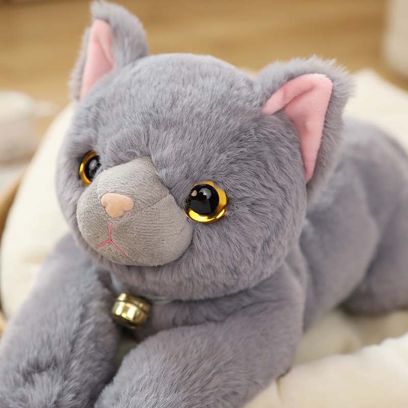 45CM Mèo mềm thực tế Đồ chơi sang trọng Mô phỏng Gối Caty