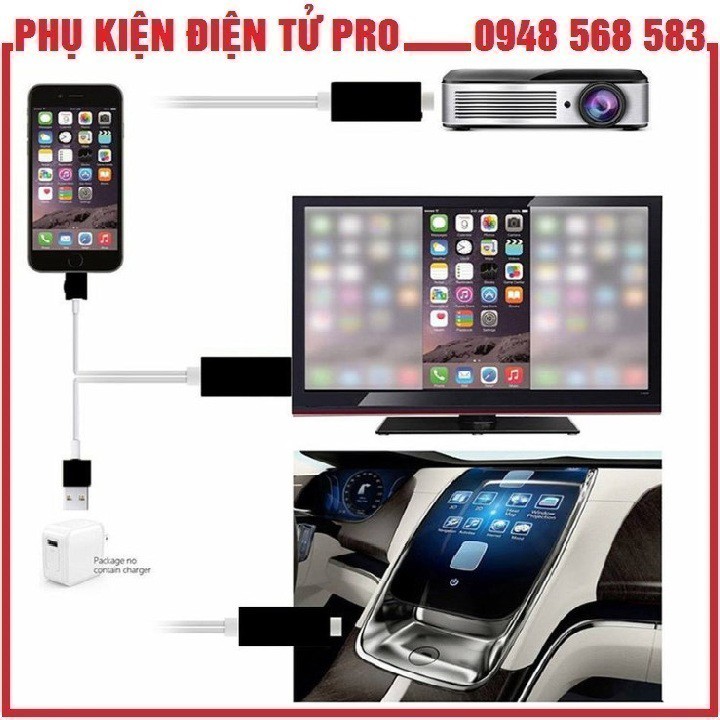 CÁP CHUYỂN ĐỔI TÍN HIỆU TỪ LIGHTING SANG HDMI TIVI DÀNH CHO ĐIỆN THOẠI IPHONE