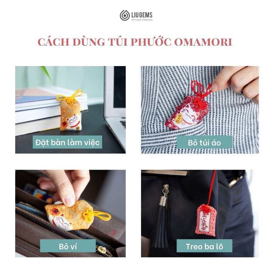 Túi Phước Omamori May Mắn Liugems Đeo Bên Người, Mix Đá, Thảo Mộc, Muối Hồng Himalaya Mang Tài Lộc, Tình Yêu