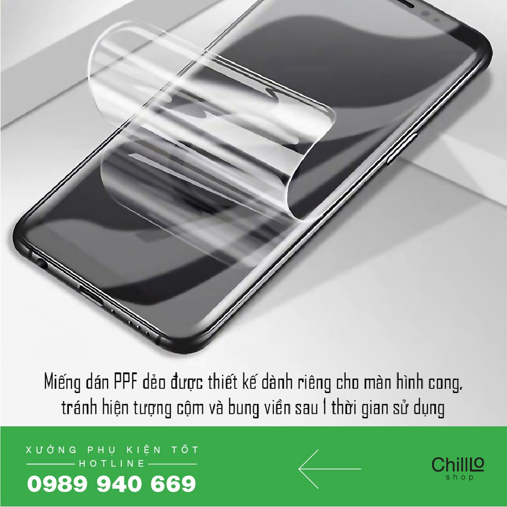 Miếng Dán Samsung PPF Mặt Trước Cho Galaxy Note và Galaxy S - Dán Dẻo Full Màn Hình Trong Suốt Chống Trầy Xước Chịu Lực