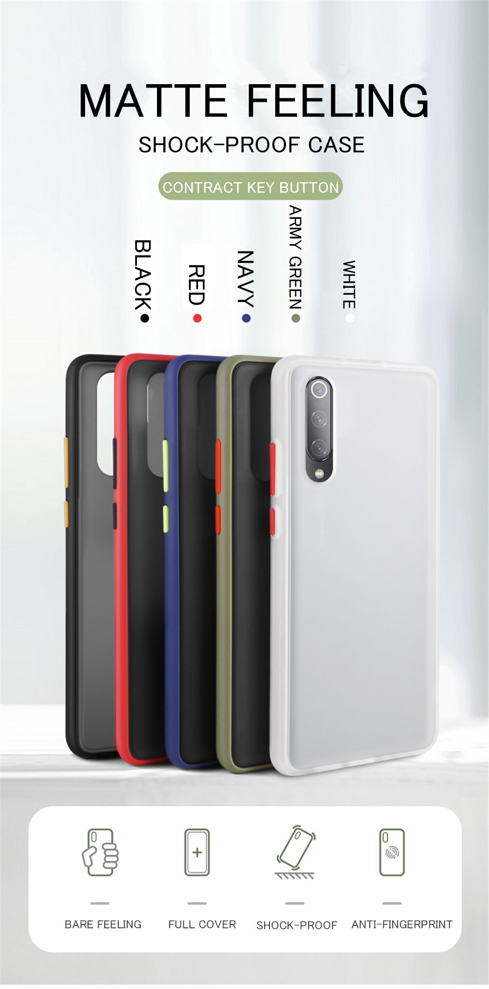 Ốp lưng Xiaomi Redmi Note 6  8T 7S 8T Y3 CC9 pro lite redmi K20 pro cao su non trong nhám viền màu chống vân tay