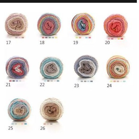 Cuộn Len Cúc Tần và Len Cotton Rainbow