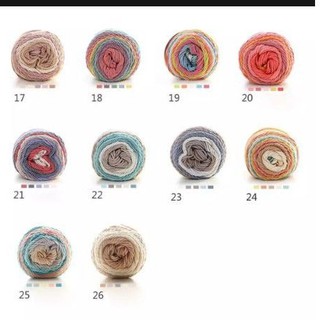 Cuộn Len Cúc Tần và Len Cotton Rainbow
