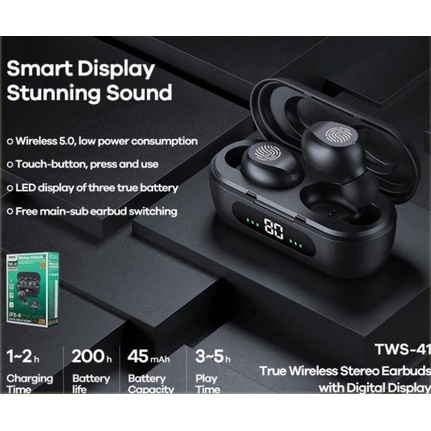 Tai Nghe Bluetooth True Wireless TWS-41 tích hợp màn hình LED - Chính Hãng Remax