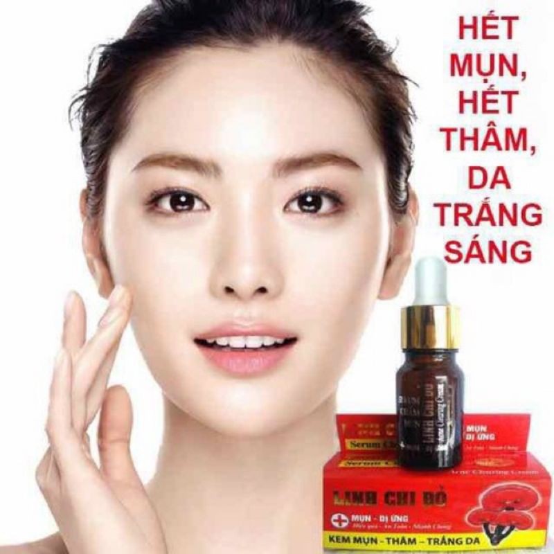 Serum Mụn Trắng Da Liền Sẹo Linh Chi Đỏ