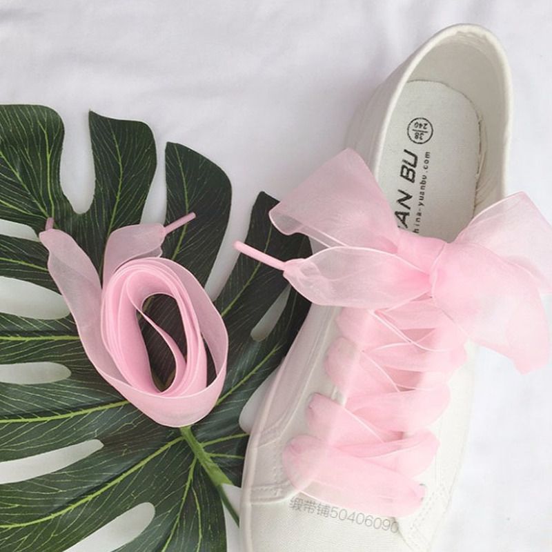 Cặp dây giày thể thao thắt nơ trang trí 2.5cm thời trang