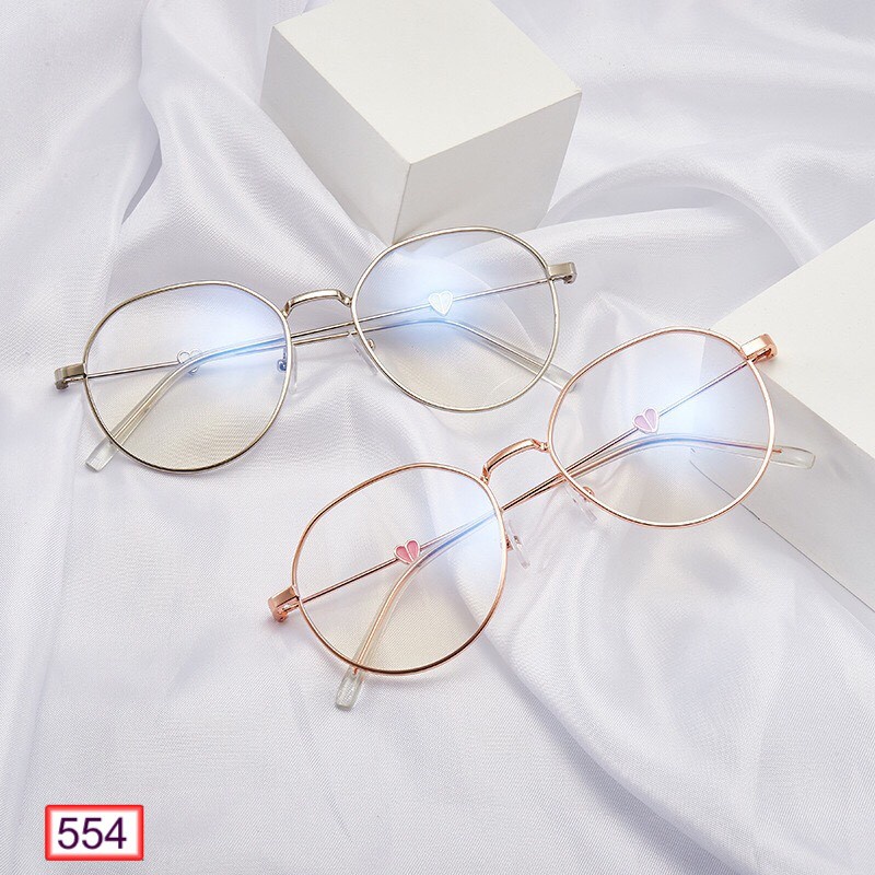 Kính Form tròn Nam Nữ 554 Chất liệu hợp kim hàn quốc kiểu dáng hot trend