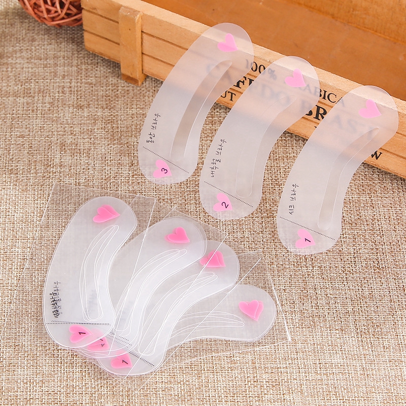 Set 3 tấm khuôn kẻ lông mày LAMUSELAND dễ dàng thao tác tiện lợi