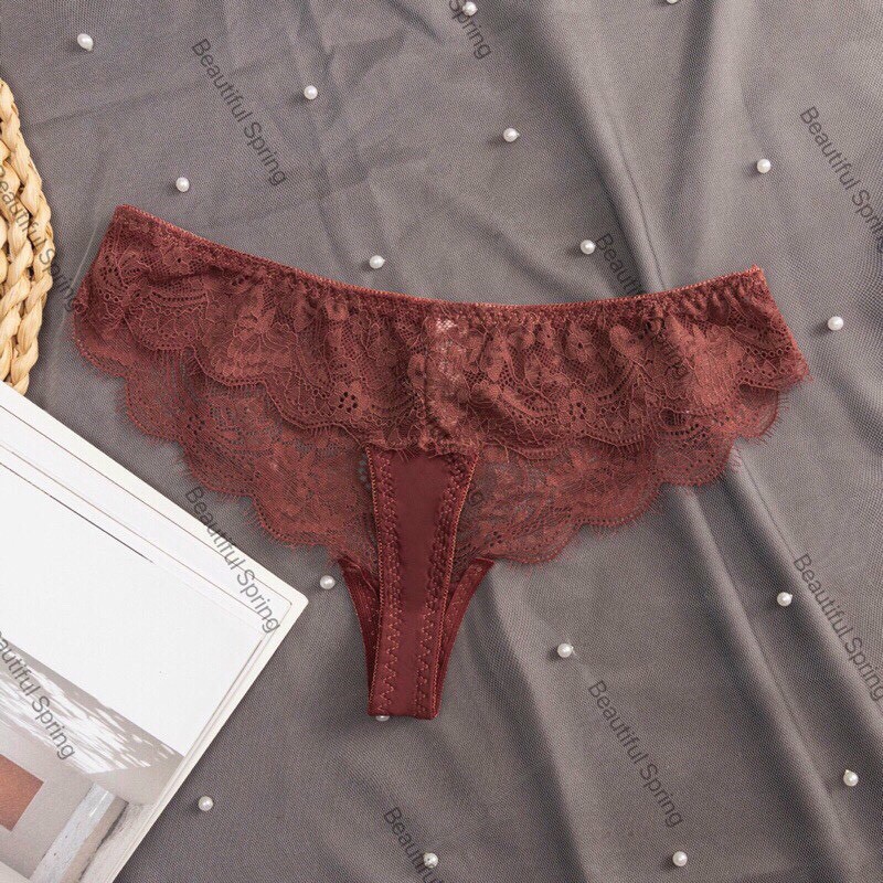 Quần lót nữ ren lọt khe mềm mịn siêu sexy gợi cảm cao cấp MS8005