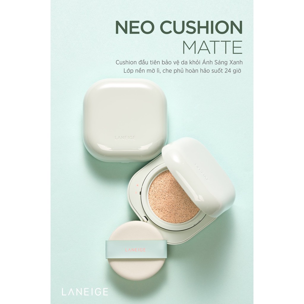 [THẾ HỆ MỚI] Phấn Nước Che Phủ Mịn Lì 24H LANEIGE NEO Cushion Matte 15g