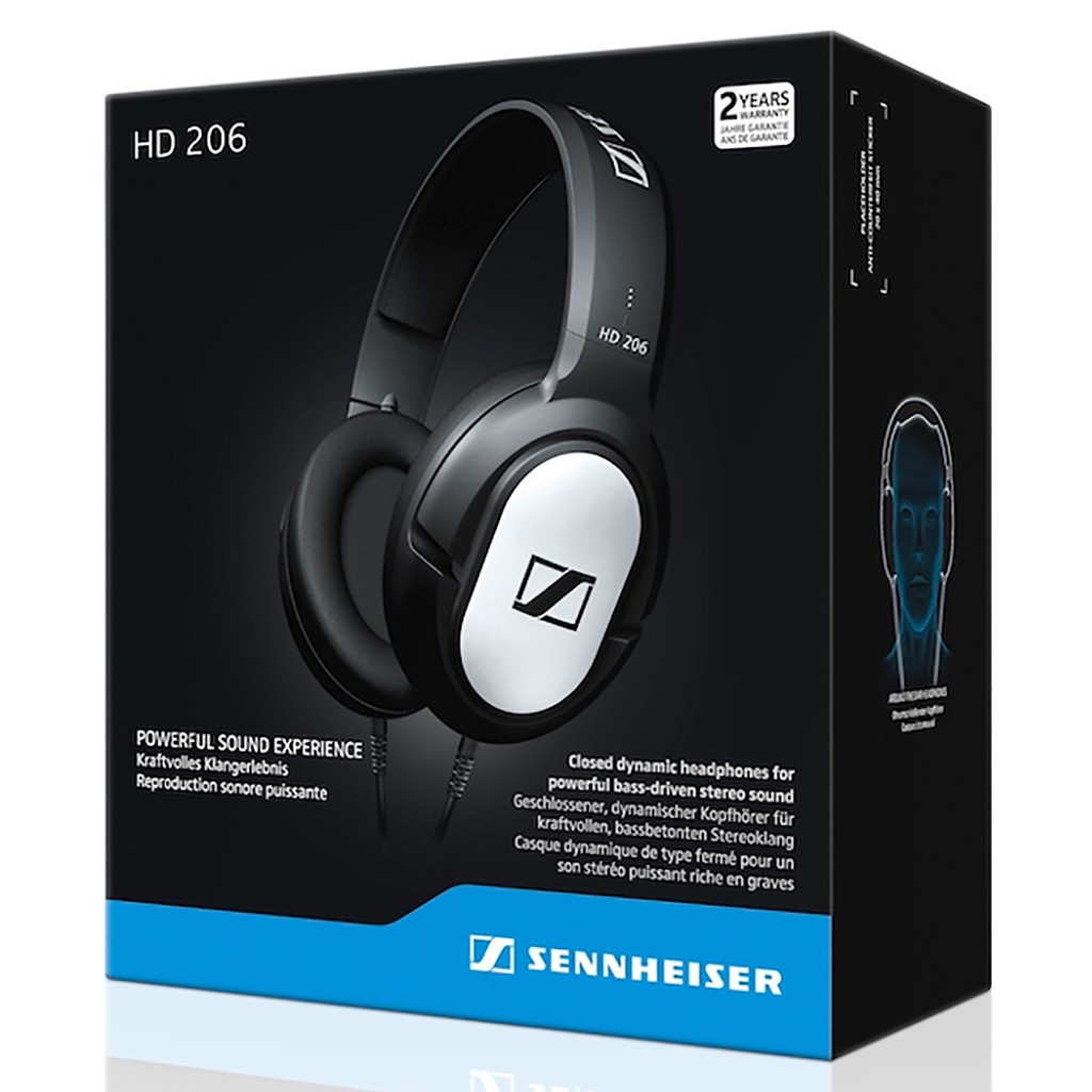 [Mã ELMS4 giảm 7% đơn 500K] Tai Nghe Chụp Tai Sennheiser HD 206- Hàng Chính Hãng