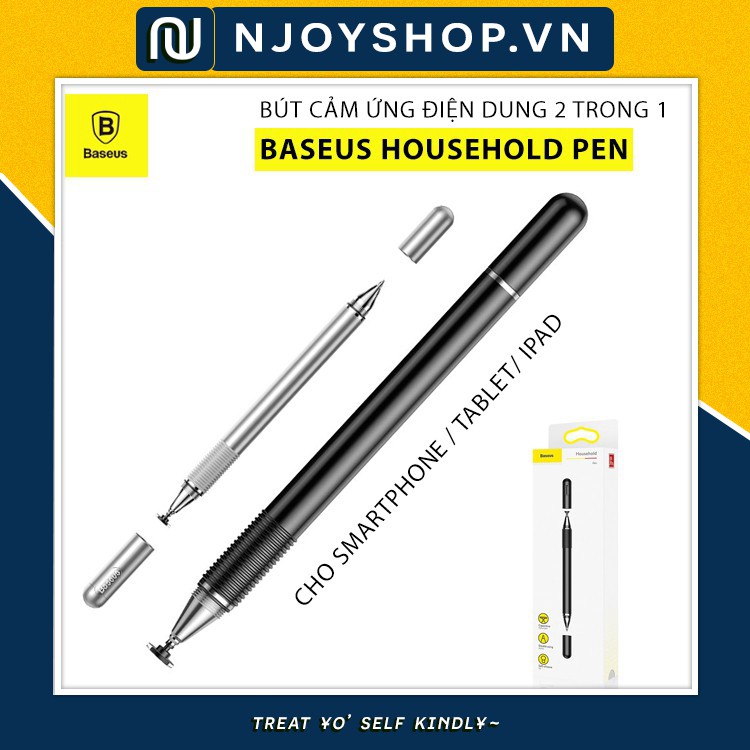 BÚT CẢM ỨNG IPHONE IPAD ANDROID ĐIỆN THOẠI MÁY TÍNH BẢNG 2 TRONG 1 BASEUS HOUSEHOLD PEN BÚT CẢM ỨNG ĐIỆN DUNG | BigBuy360 - bigbuy360.vn
