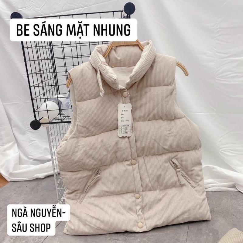 áo phao gile nhung túi kéo khoá | BigBuy360 - bigbuy360.vn