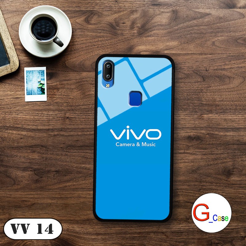 Ốp lưng Vivo Y91/ Y93/ Y95 - lưng kính in logo hãng điện thoại