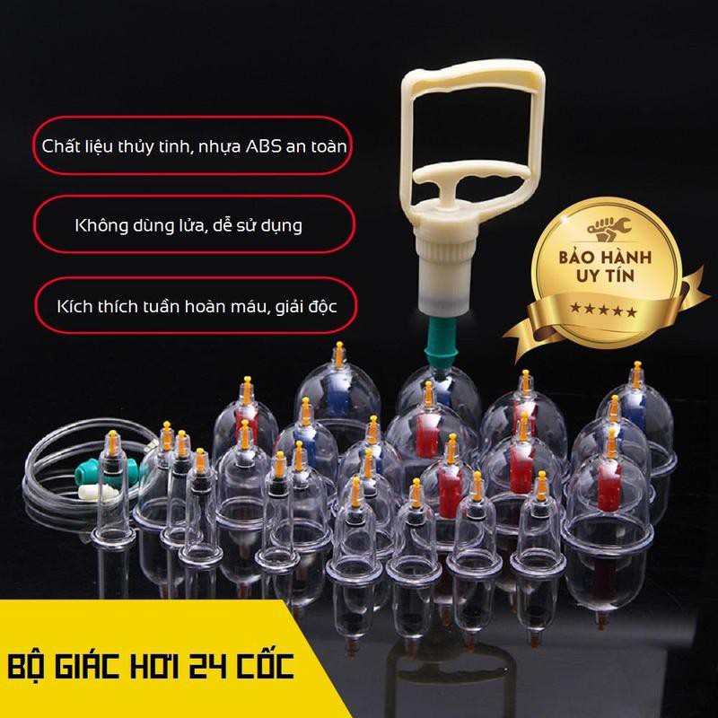 Bộ giác hơi không dùng lửa 🎯24 ống🎯 công nghệ Hàn Quốc Giải Độc Cơ Thể Từ Bên Trong, Lưu Thông Máu Dễ dàng, An toàn.