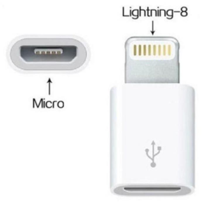 🏅🏅 Đầu Chuyển Đổi Từ Cổng Micro USB Sang Lightning Cho Apple IPhone / IPad Mini / Air