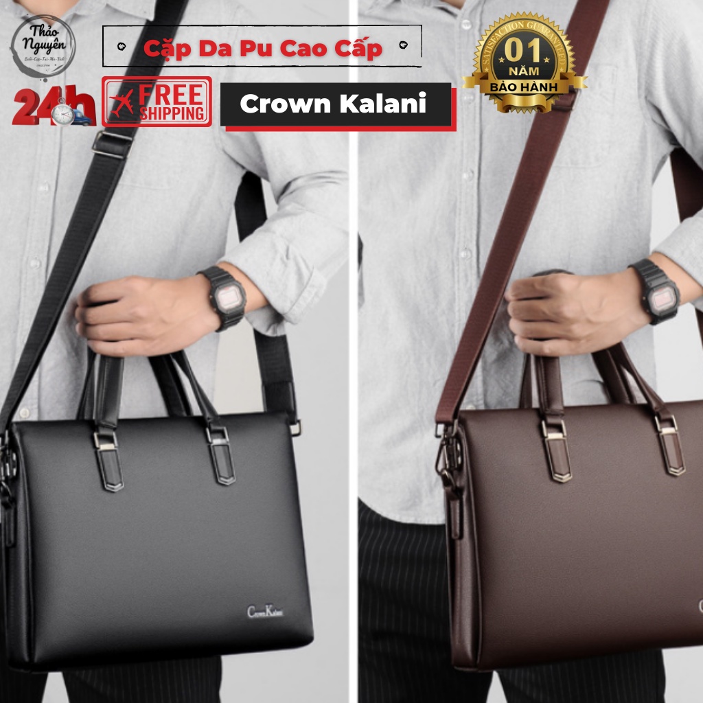 Cặp da công sở -Cặp xách công sở-Cặp giáo viên-Cặp Lap top Chính Hãng Crown Kalani  801- Free Ship(Bảo hành 1 năm) | BigBuy360 - bigbuy360.vn