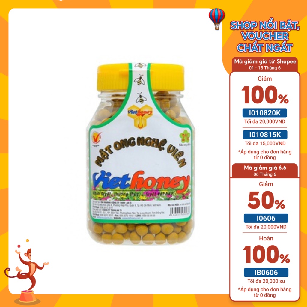 Nghệ viên vàng mật ong Viet honey 160G