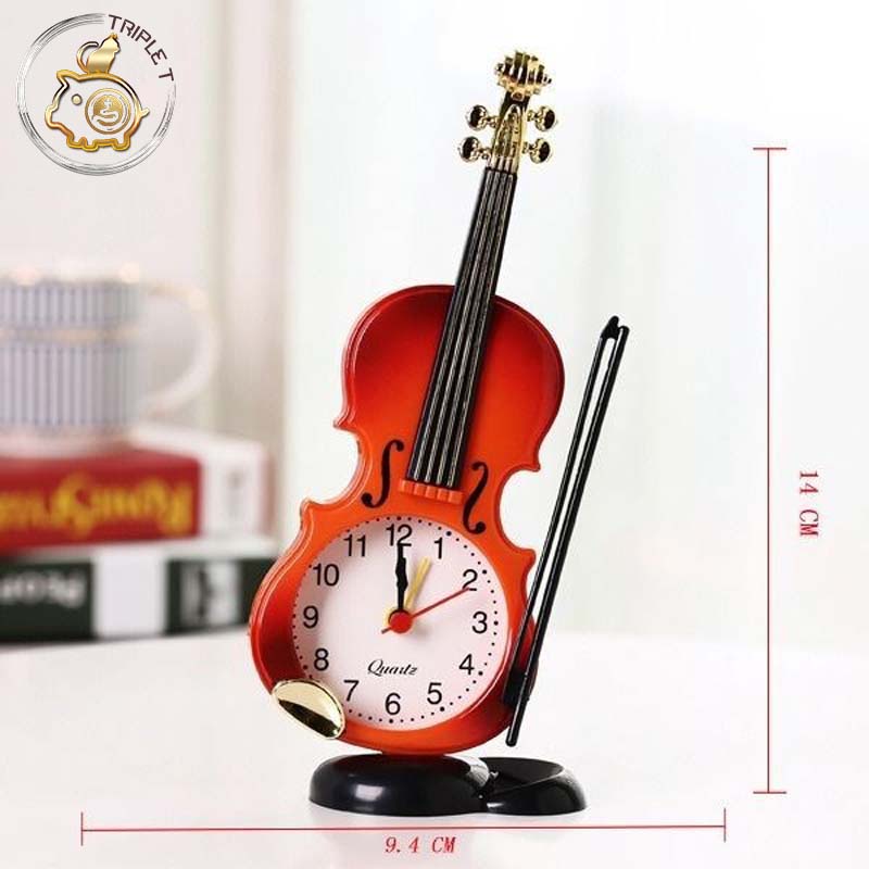 ⚡[HÀNG HOT]⚡Đồng Hồ Báo Thức Hình đàn violon, Đồng hồ để bàn, Đồ lưu niệm độc lạ, Quà tặng ý nghĩa CAO CẤP