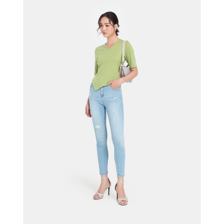 Áo Thun Nữ Thời Trang JUNO Tay Lỡ Cột Dây Nơ Sau JNATH005