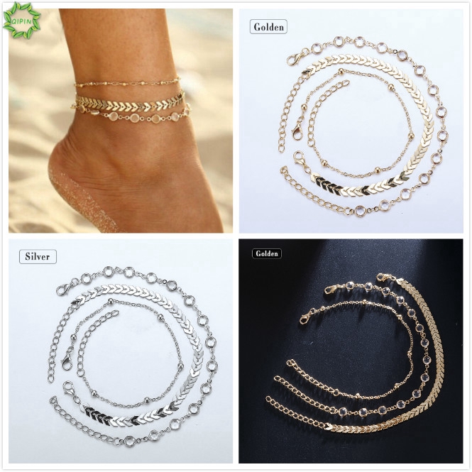 Lắc chân vàng bọc nhiều lớp sáng bóng thời trang cho nữ | BigBuy360 - bigbuy360.vn