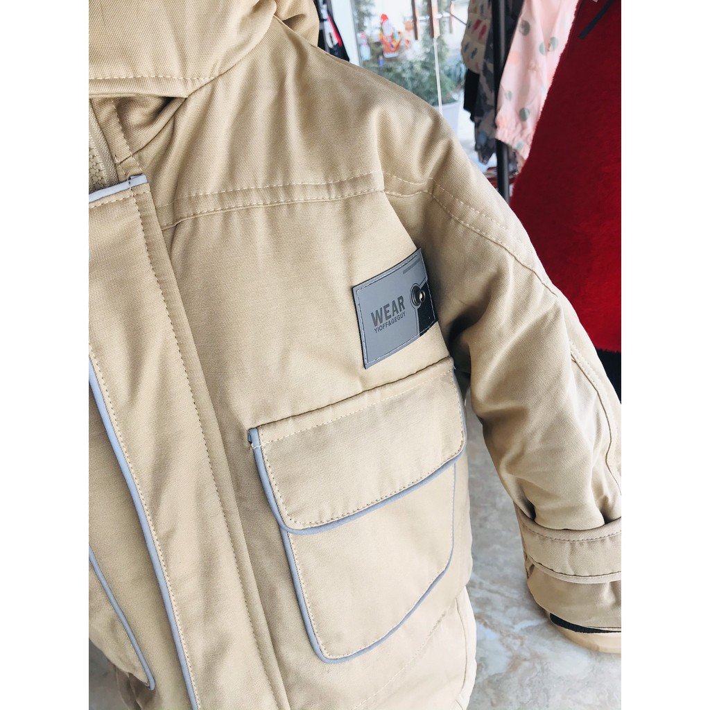 ♥️FREE SHIP♥️ ÁO PARKA LÓT LÔNG CỪU CHO BÉ VIỀN PHẢN QUANG SIÊU ĐẸP, ÁO KHOÁC CHO BÉ MẶC ĐẠI HÀN