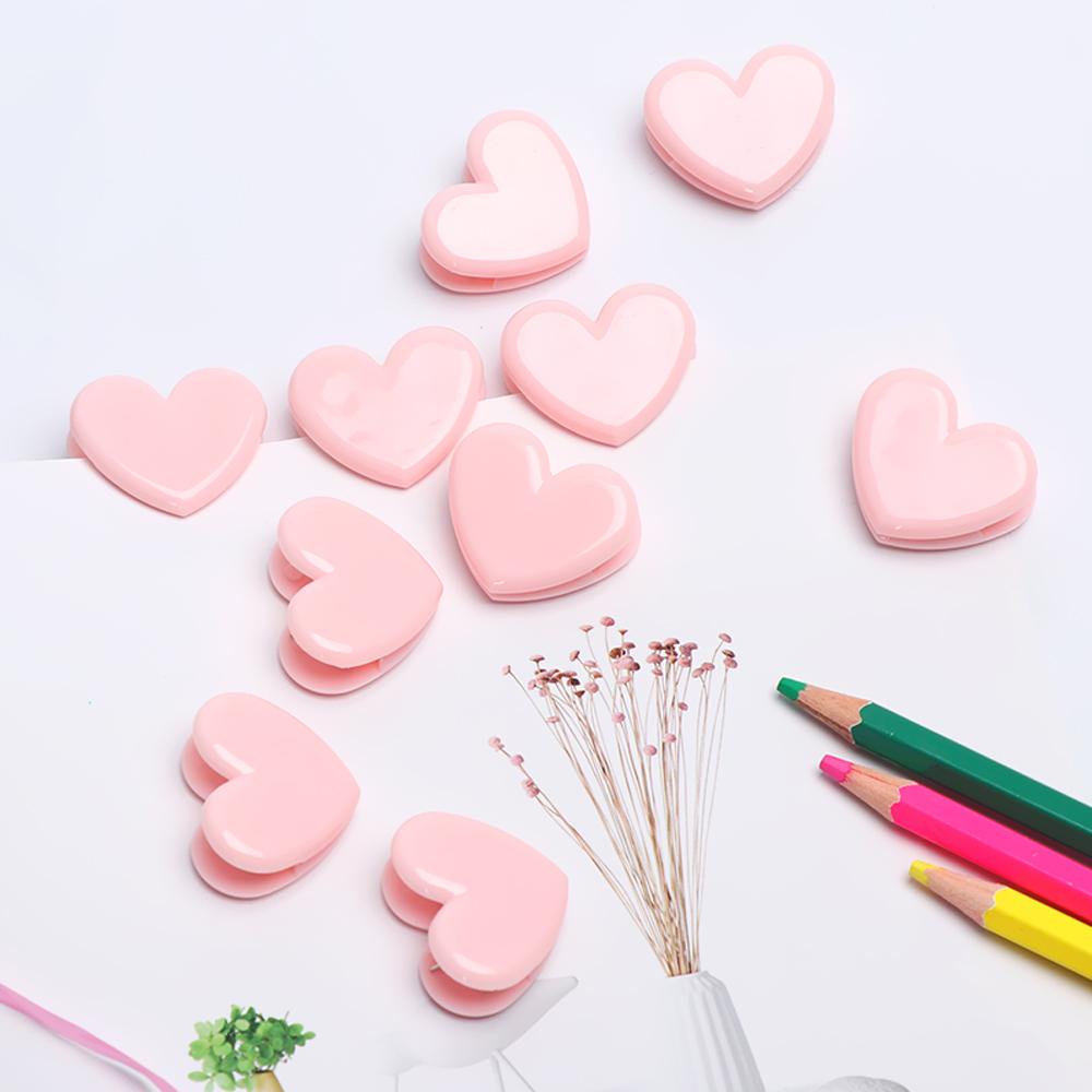Set 24 10 / 15 / 20 Kẹp Nhựa Mini Màu Hồng In Chữ Dễ Thương Tiện Dụng