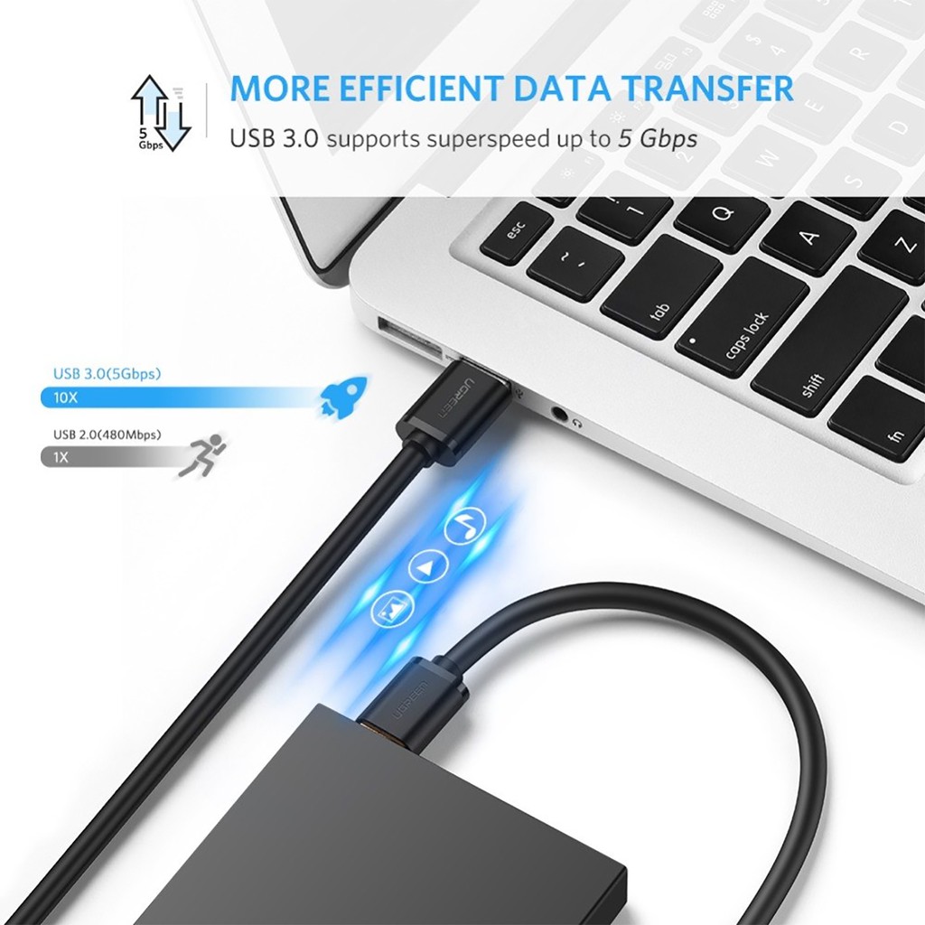 Cáp USB 2.0 Link 2 Đầu Đực cao cấp UGREEN US102 Chính Hãng